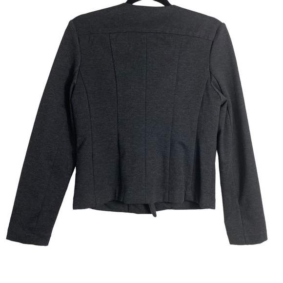 Catherine Malandrino Runway Style Women’s Charcoal Shanfa Moto Jacket EUC Size M - Picture 3 of 14